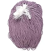 Czech Glass Seed Beads 11/0 (2.1mm Diameter) Opaque Mauve Strung DIY Jewelry Making Beadss - 500g Bulk Bag by Preciosa (Jablonex)