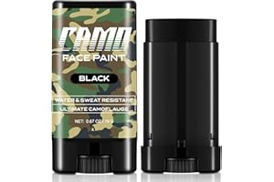Wismee Eye Black Camo Face Paint, Water & Sweat Resistant Eye Black Baseball/Softball/Football Accessories,Compact Camo Concealment for Hunting, Paintball, Airsoft or Military Use(Black)