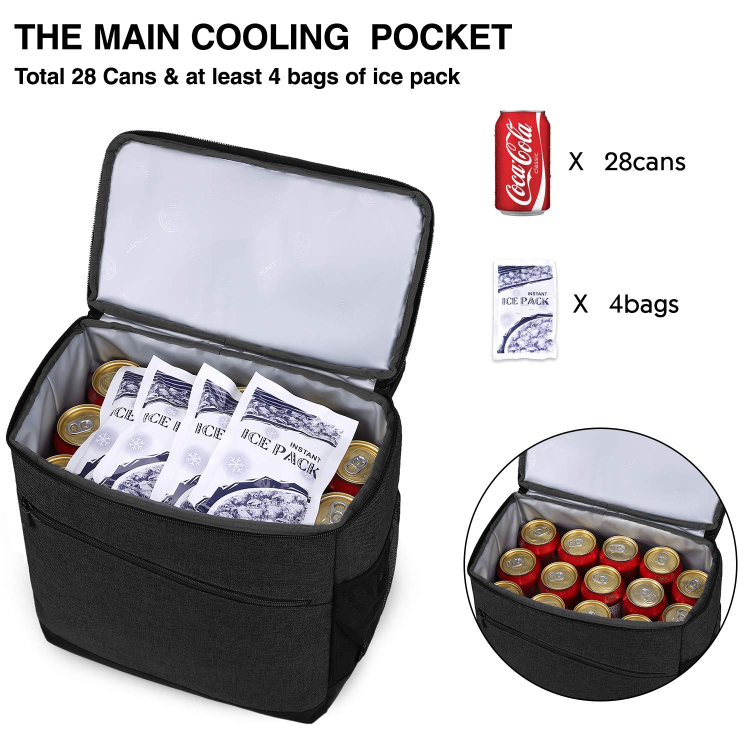 TOURIT Mochila térmica a Prueba de Fugas, Mochila para Almuerzo ...