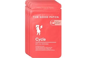 The Good Patch Cycle Period Pain Patch for Cramps, Natural Patch with Menthol, Black Cohosh, Plant Powered Wearable Wellness, Large Sized (16 Total Patches)
