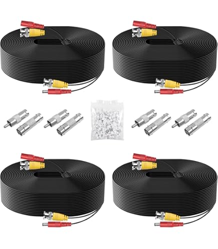 4-Pack 4K Security Camera Cable 150FT BNC Cable, Camera Wire CCTV, Pre-Made All - View #10