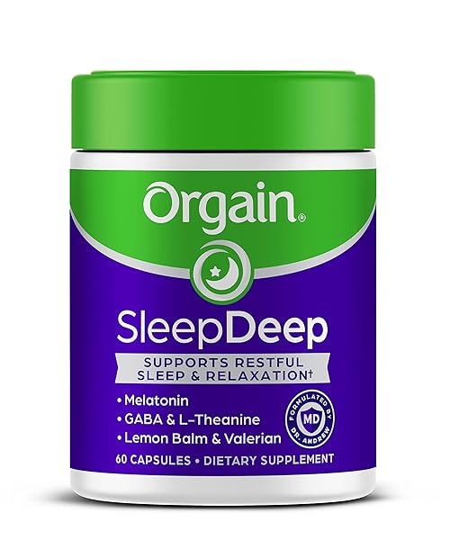 ORGAIN SLEEPDEEP, MELATONIN SLEEP AID SUPPORT SUPPLEMENT WITH MAGNESIUM, GABA, L-THEANINE, L-TRYPTOPHAN, CHAMOMILE, LEMON BALM & VALERIAN ROOT, GLUTEN FREE, DOCTOR FORMULATED – 60 COUNT, 30 DAY SUPPLY