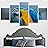 SIGNWIN 5 Panel Canvas Wall Art Modern Art Birds Bohemian Expressive Multicolor Photography Single for Home Decorations Ready to Hang - 60"x32"
