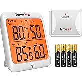 ThermoPro TP63B Waterproof Indoor Outdoor Thermometer Digital Wireless Hygrometer Humidity Gauge Temperature Monitor with Col