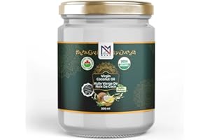 M2N2 Organic Virgin Coconut Oil, 500ml - USDA Organic Certified, Cold Pressed and Unrefined Virgin Oil for Cooking and Baking