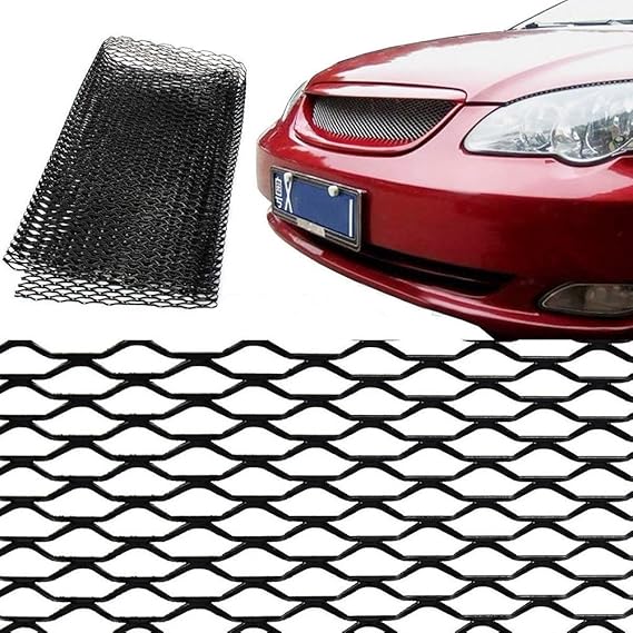 Griglia nera per radiatore anteriore, griglia a rete universale in lega