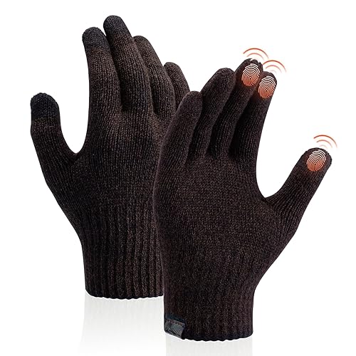 SONORAN Merino Wool Gloves for Men Women, Touch Screen Liner