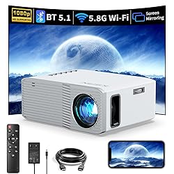 KSAN Mini Projector, 4K & 1080P Supported Portable