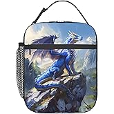 ainori Reusable Dragon Lunch Box for Kids Gils Boys Women Adult, Insulated Mountain Lunch Bag,Polyester Cooler Handbags Case for School Picnic Work Travel Beach or Hiking (Scenic)
