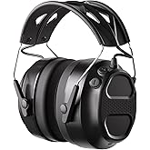 Bluetooth 5.4 Hearing Protection Headphones with Rechargeable Battery 120H Playtime, SNR 30dB Safety Earmuffs Ear Protection for Lawn Mowing, Workshops, Snowblowing, Construction