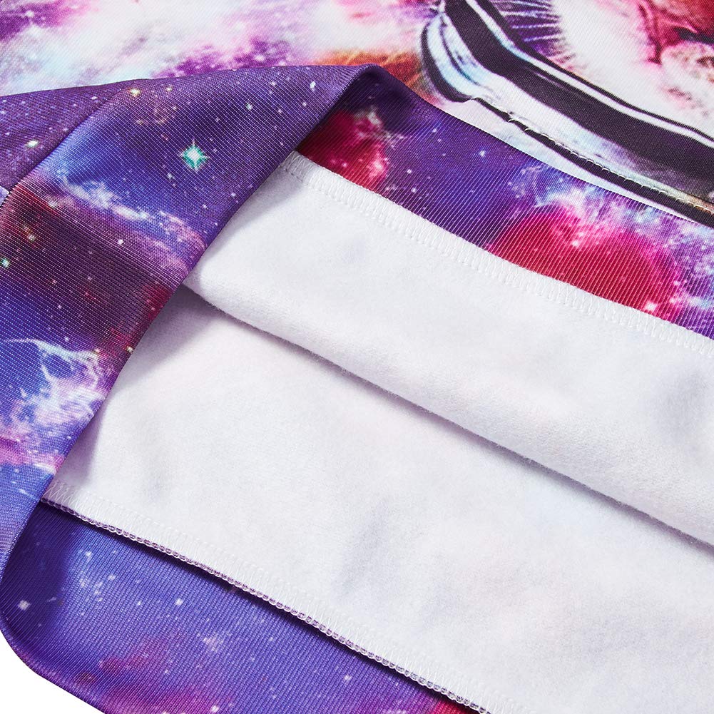 RAISEVERN Teen Jungen Mädchen 3D Print Katze im Raum Lässige Sweatshirts Langarm-Tasche Pullover Kapuzenpullover 5-8 T Kids