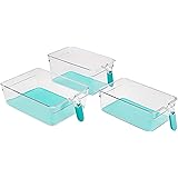 Amazon Basics Handled Fridge Storage Bins, Set of 6
