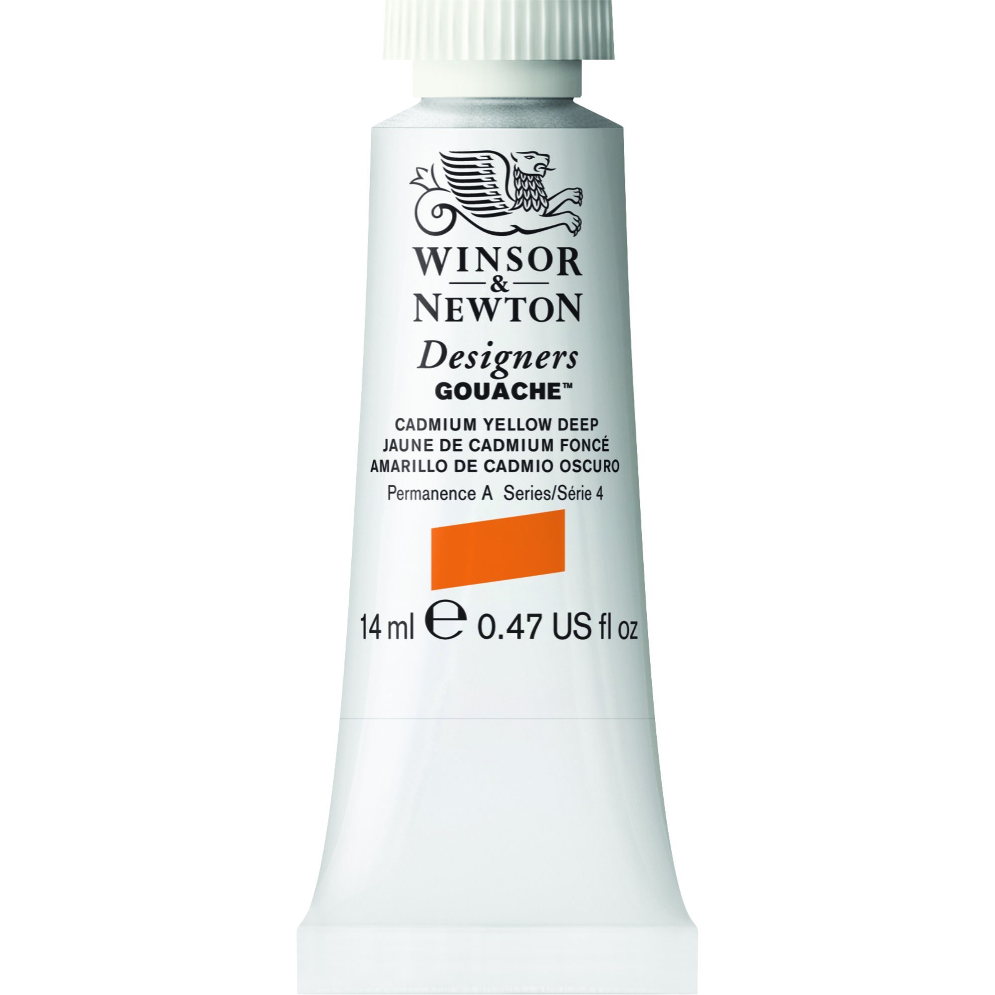 Winsor & Newton Series 4 14ml Tube Designers' Gouache - Cadmium Yellow Deep