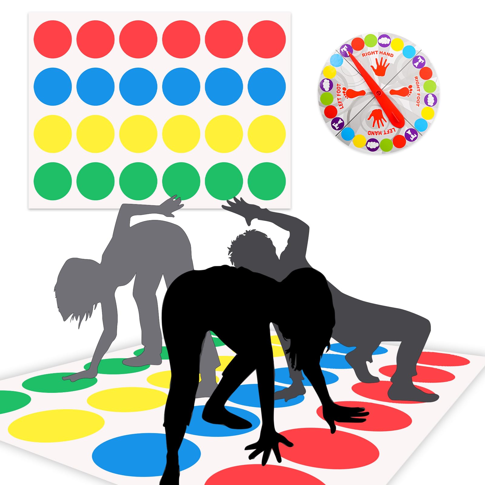 Twisting Game for Kids Adult, Classic Floor is Lava Game, Funny Floor Balance Game with Spinner & Floor Play Mat, Twisting Body Toy Floor Game for Team, Family, Party