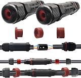 CESFONJER IP68 Waterproof Wire Connector 2/3 Pin Cable Coupler 5-13mm Diameter view 1
