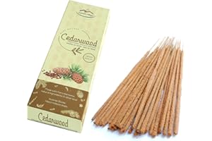 Aroma Valley Cedarwood Incense Sticks - Traditional Handcrafted Masala Incense - 42 to 50 Sticks Approx.