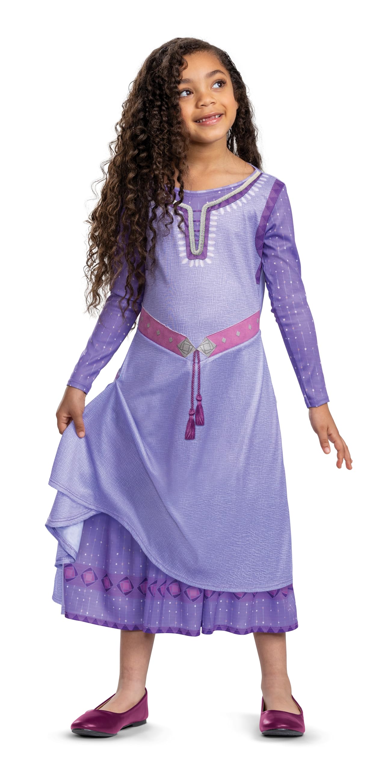 Disguise Asha Deluxe Costume, Official Disney Wish Child Dress — image 1