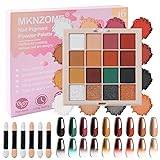 MKNZOME Nail Pigment Powder Palette, 16 Colors
