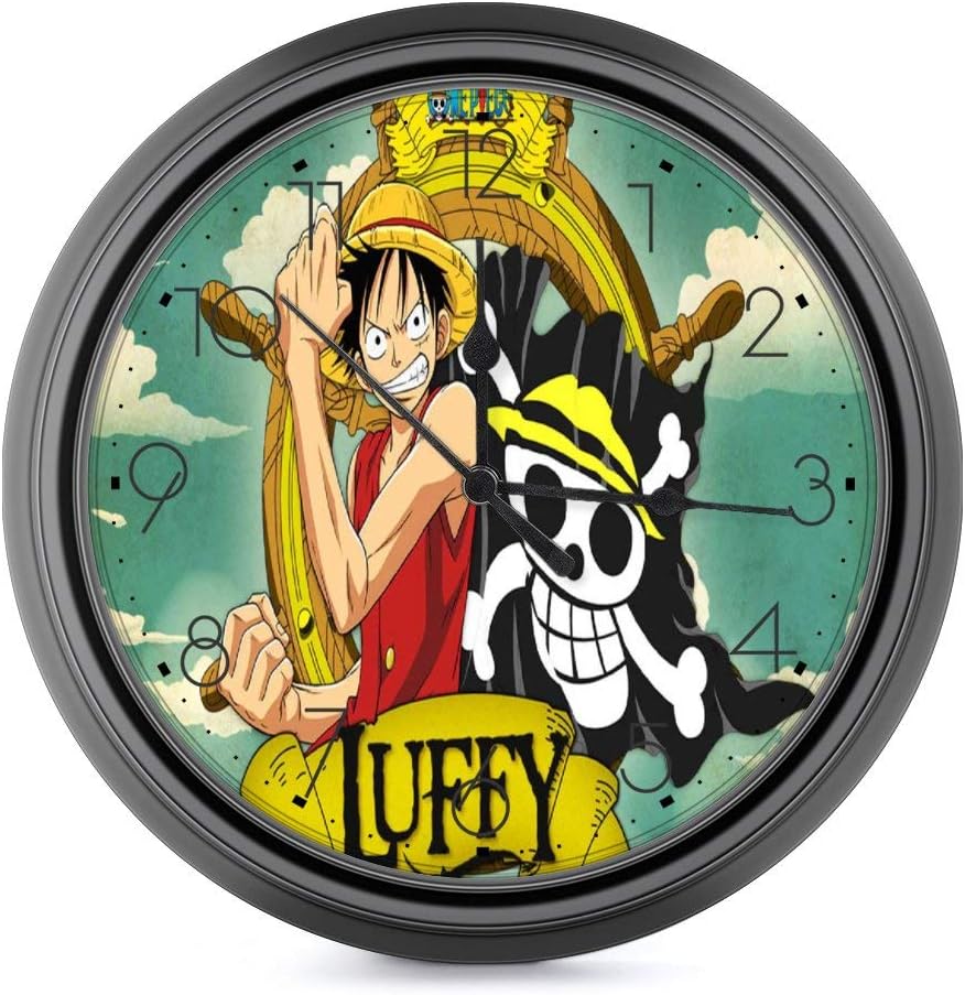 Amazon Co Jp ワンピースモンキー D ルフィファッション漫画アニメーションゲームヨーロピアンスタイルの掛け時計クラシックな掛け時計は アートキッチン オフィス レトロな掛け時計 家の装飾フレームレスサイレント卓上時計を邪魔しません ホーム キッチン