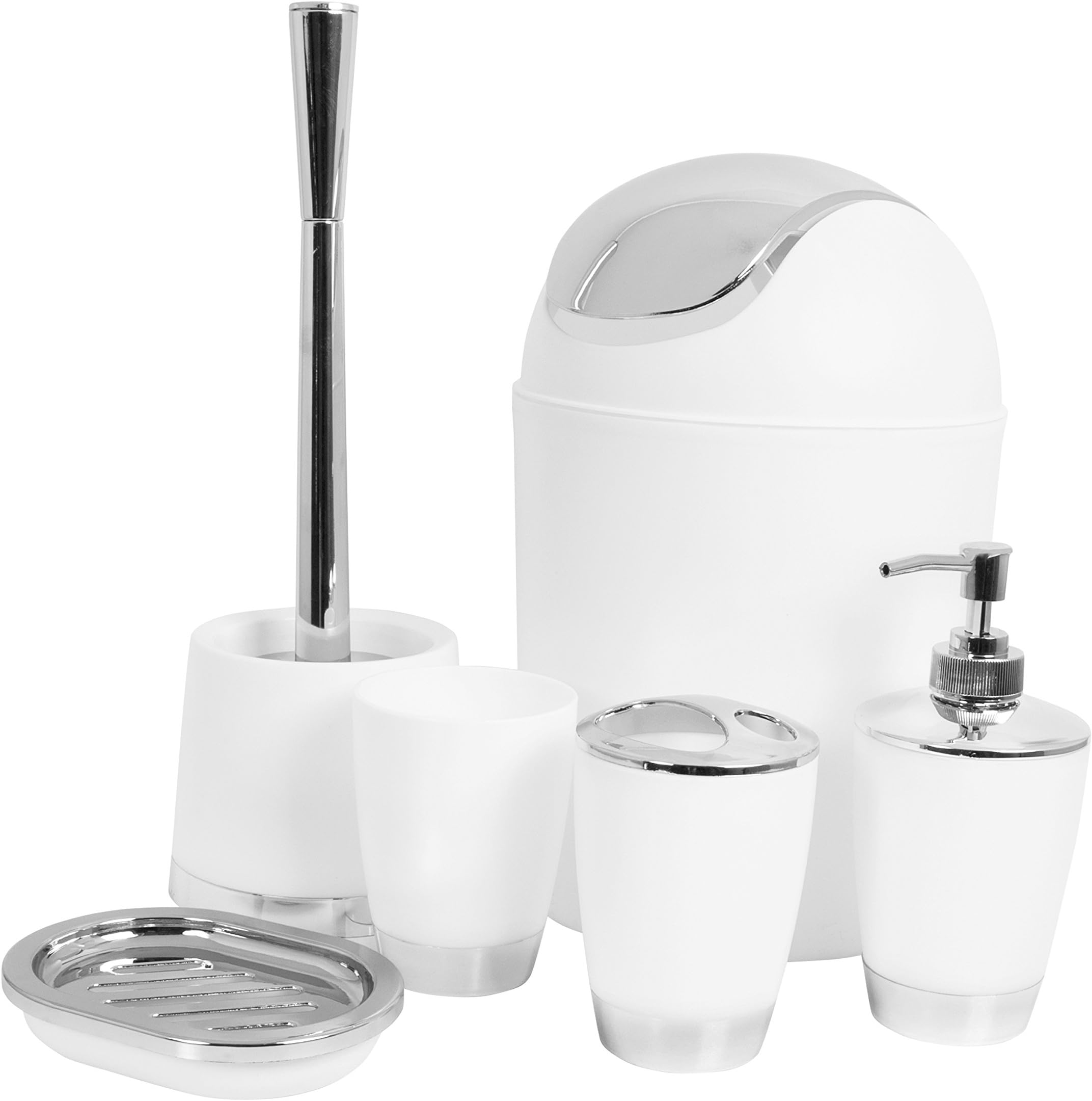 Six Piece Bathroom Accessory Set