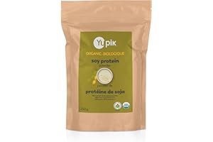 Yupik Organic Soy Protein Powder 250g, 90% Protein Content, USDA Certified, Non-GMO, Vegan, Gluten-Free, Kosher, Superfood Hi