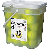 Gamma Bucket of Pressureless Tennis Balls - Sturdy, Reusable, and Portable Bucket Ideal for Practice, Training, and…