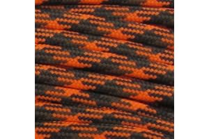 Paracord Planet 100 Foot Hanks of 550 Type III 7 Strand Paracord (Blaze Orange Camo 100 Feet)