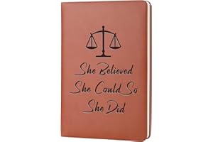 WHLBHG Lawyer Gift Leather Notebook She Believed She Could So She Did Leather Notebook Law School Graduation Gifts Future Lawyer Gifts Birthday Appreciation Retirement Gift (she believed)