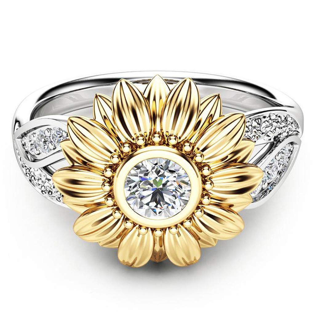 WoCoo Women Ring Bridal Cubic Zirconia Diamond Engagement Promise Rings Jewelry Gift