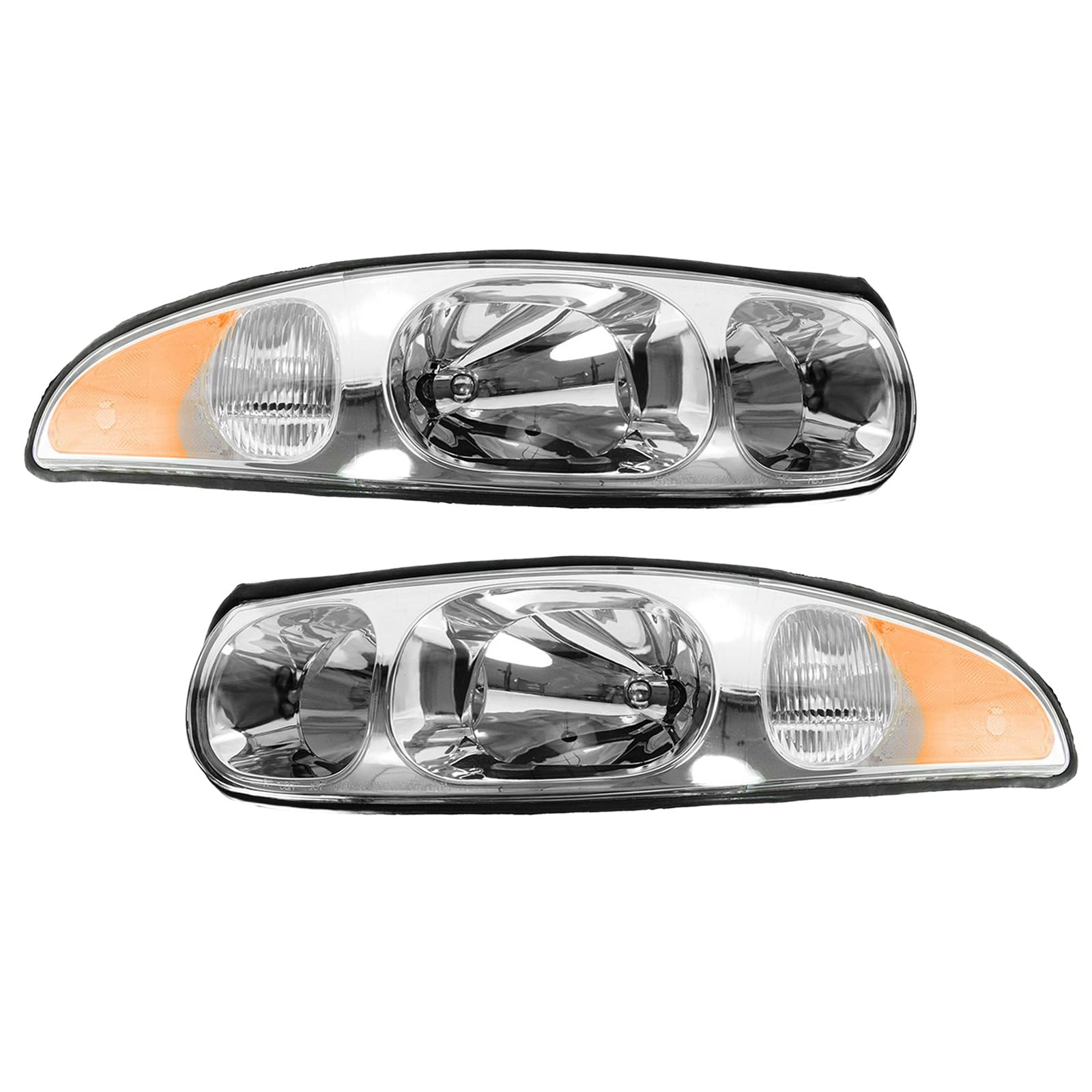 TRQ 2 Piece Headlight Assembly Set Driver