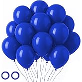 Voircoloria 105pcs Royal Blue Balloons 12inch Party Balloons for Birthday Graduation Baby Shower Anniversary Nautical Party Decorations