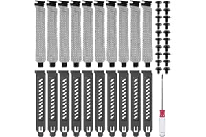 DKARDU PCI Slot Covers, Hard Steel PCI Slot Cover Dust Filter Bracket Computer Case Expansion Blank Plate for PC Case Airflow