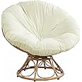 HOMBYS Cover for Papasan Cushion, Soft Slipcover Only (Without Cushion), Removable and Machine Washable Chair Covers with Elastic Closure (Fits 48-50 inch, Cream White)
