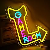qbanziou Game Room Neon Signs for Wall Decor,Led Neon Light for Man Cave, Gamer Party Decorations Gifts