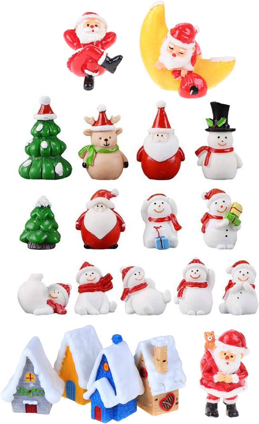 Download 20 Pcs Resin Christmas Miniature Ornaments Christmas Crafts Snowmen Reindeer Santa Clause Christmas Trees Houses Diy Fairy Garden Dollhouse Decoration Micro Landscape Flowerpot Xmas Gift Bonsai Decor Amazon Co Uk Kitchen Home PSD Mockup Templates