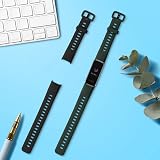 kwmobile 2x Huawei Band 4 Silicone Replacement Watch Bands Black Dark Green view 2