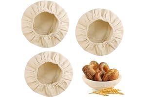 Bread Proofing Basket Cloth Liners, 3 Pcs 10 inch Round Bread Proofing Cover, Reusable Sourdough Bread Baking Supplies-Proofi