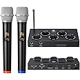 Portable Karaoke Microphone Mixer System Set, with Dual UHF Wireless Mic, HDMI-ARC/Optical/AUX & HDMI in/Out in Singing Receiver for Smart TV, PC, KTV, Home Theater, Amplifier, Speaker