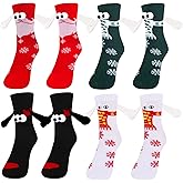 Merikio Magnetic Holding Hands Socks,Crazy socks,Gifts for teen girls,Funny Magnetic Suction Couple Socks
