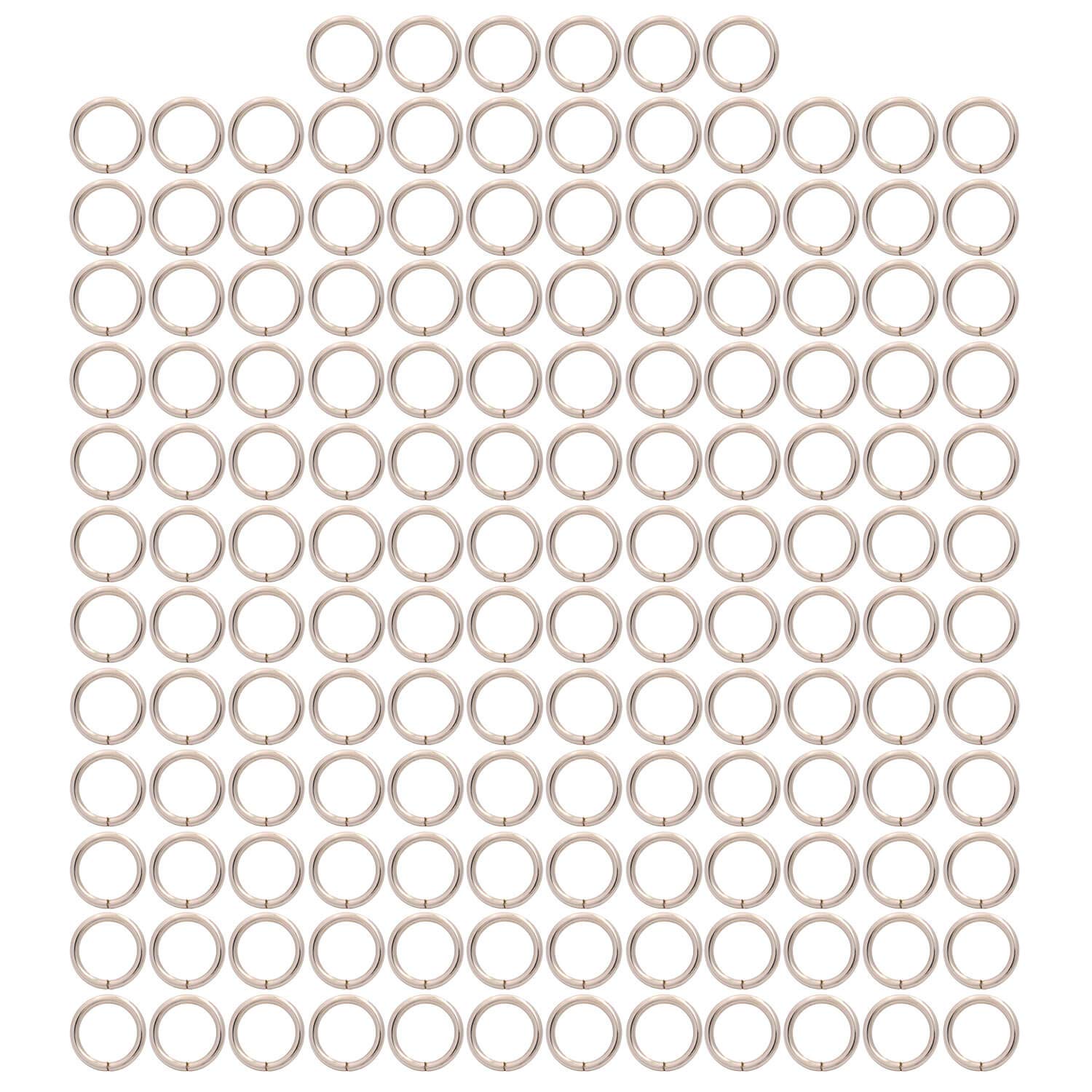 BIKICOCO 1/2'' Metal O-Ring Buckle Connector Round Loops Non Welded for Bags Webbing Purse and Belt Straps, Silver, Pack of 150