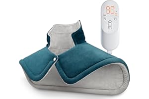 LEATIGIO Heating Pad for Neck Shoulders Back Pain Relief, Christmas Gifts for Mon Dad, Heated Pad Neck Wrap Warmer for Elderly, White Elephant Gifts & Stocking Stuffers & Secret Santa Gifts for Women Men