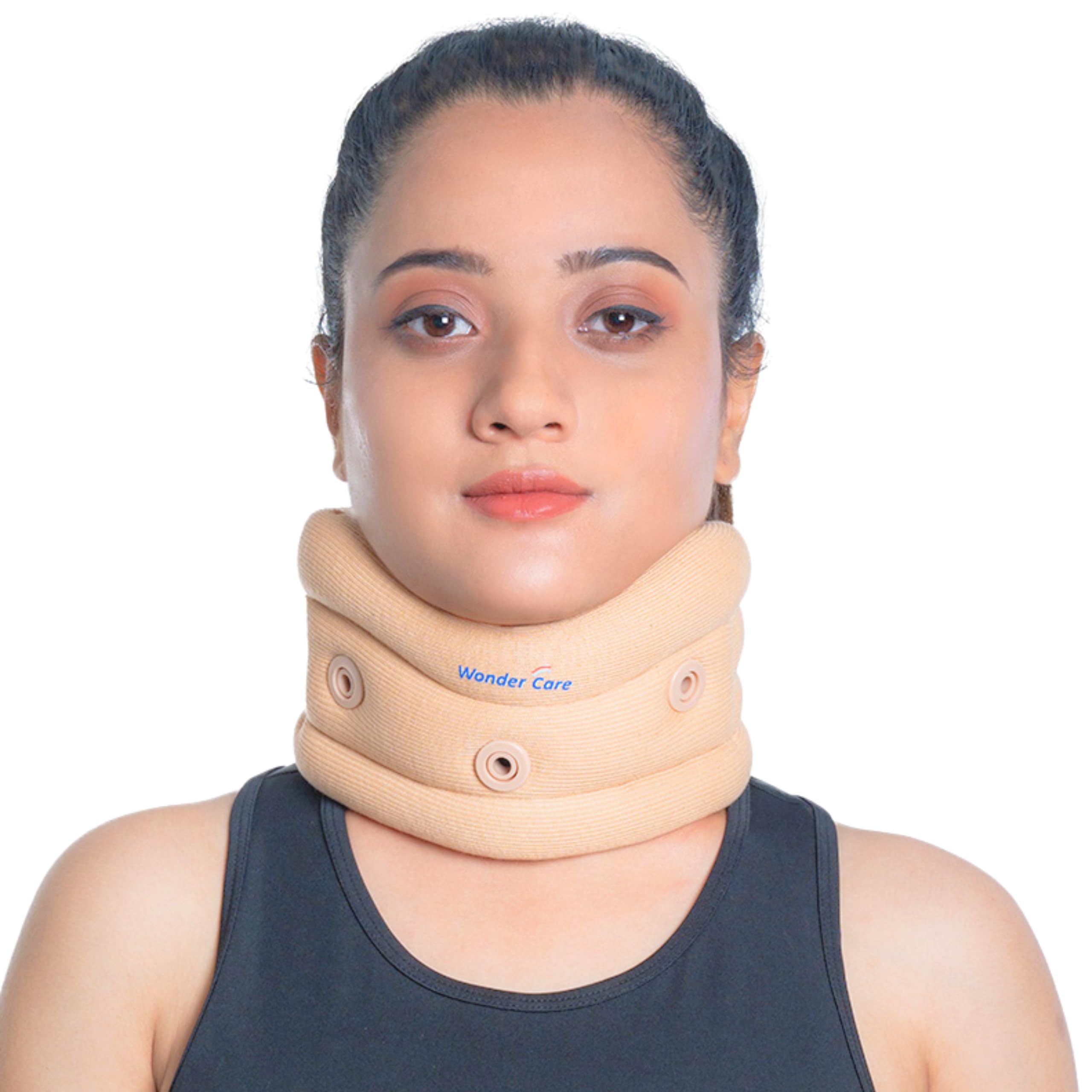 Wonder Care Soft Neck Brace for Neck Pain and Neck Collar For Neck Support Cervical Collar Beige_Large