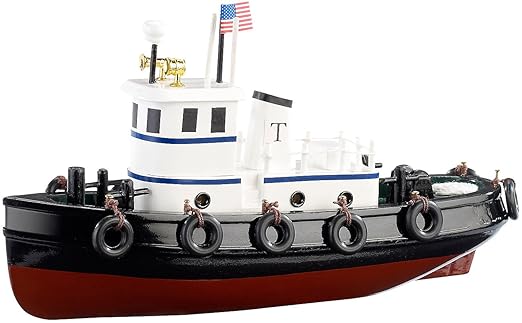 Playtastic Modellbausatz: 70-teiliger Schiff-Bausatz Schlepper aus Holz (Modellbau Bausatz)