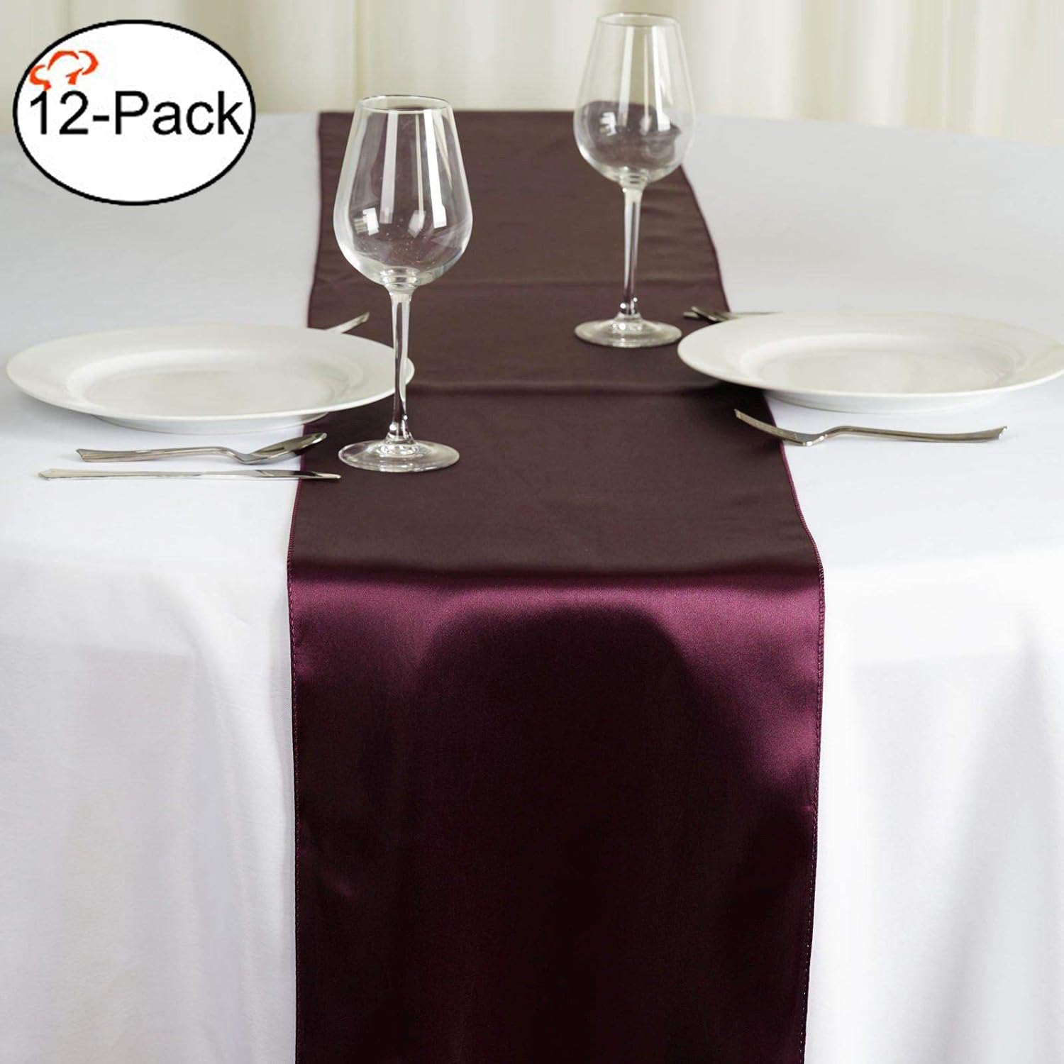 Best 108 inches round table cloth eggplant