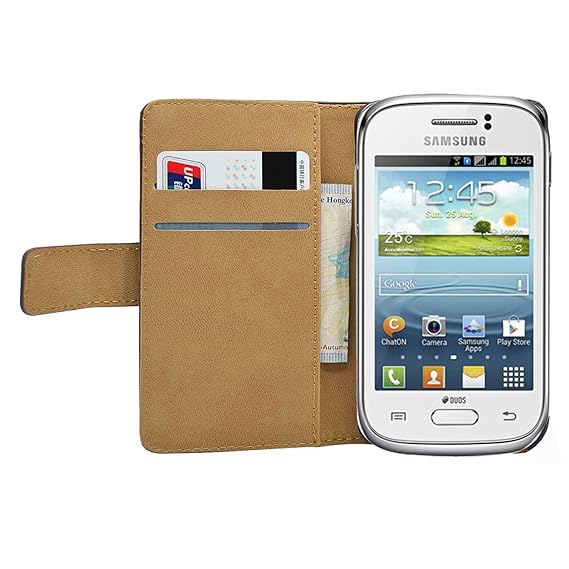 Nera Portafoglio Custodia per Samsung Galaxy Young (GT-S6310 / S6312