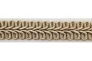 BBTRIMSANDRIBBON 1/2" Chinese French Braid Gimp Trimming - 12 Continuous Yards - Many Colors! (Beige)