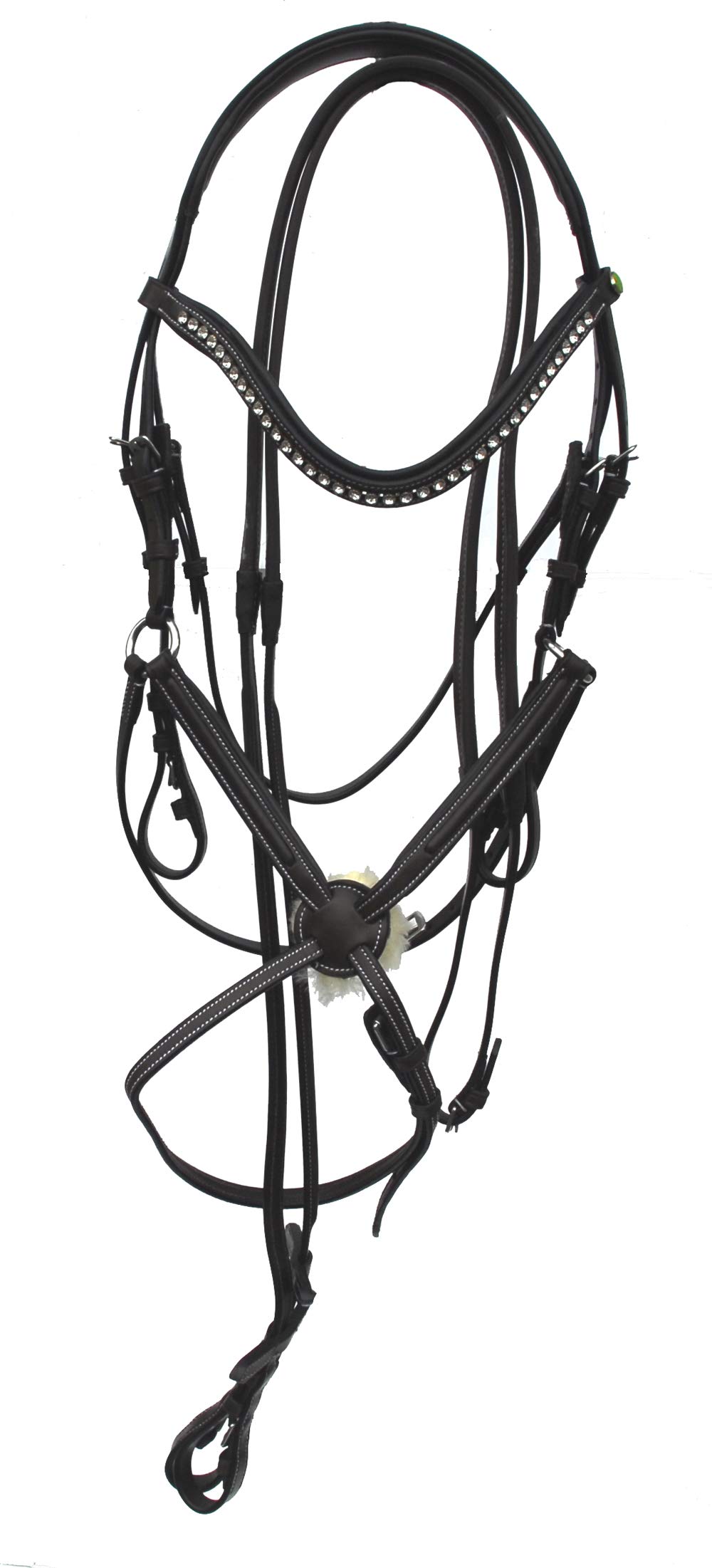 Rhinegold Anatomic Mexican Bridle - Full - Havana