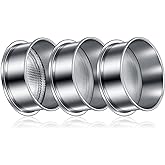 Meanplan 3 Pcs 304 Stainless Lab Sieves, 200, 80 and 10 Mesh (0.074, 0.18 and 2 Mm) Aperture Test Sieve, 4 Inch Diameter Economy Test Sieve with Labels for Industrial Laboratory