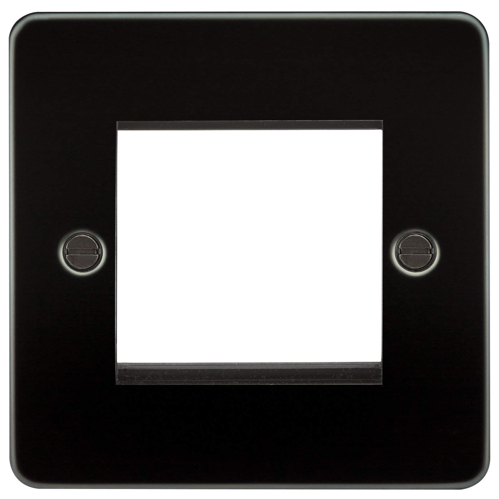 Flat Plate 2G Modular faceplate - Gunmetal