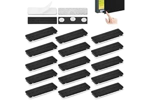Curtain Magnet Clips 15 Pairs �C Strong Magnetic Fasteners with Adhesive Backing, 45mm x 13mm Light Blocking Blackout Drapery 
